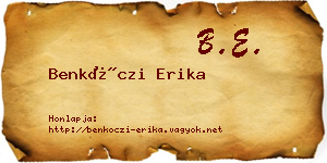 Benkóczi Erika névjegykártya