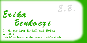 erika benkoczi business card